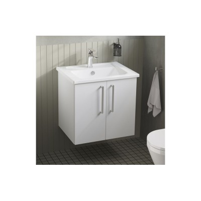VitrA Root Flat 60cm 2 Door Wall Hung Washbasin Unit - High 2