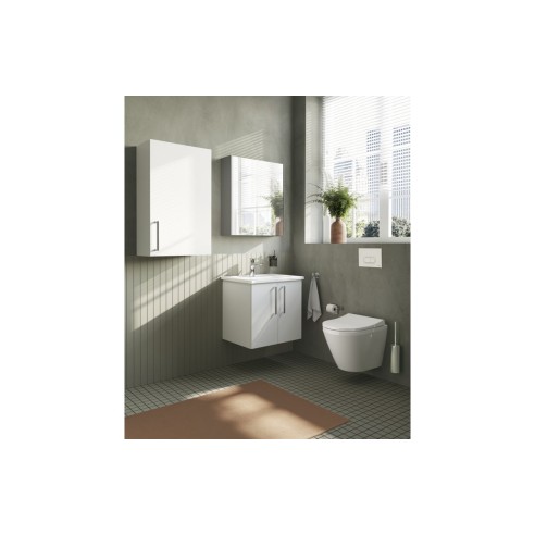 VitrA Root Flat 60cm 2 Door Wall Hung Washbasin Unit - High