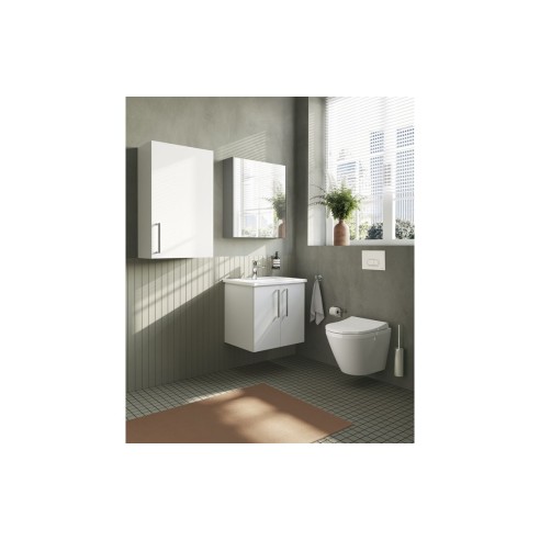 VitrA Root Flat 60cm 2 Door Wall Hung Washbasin Unit - High