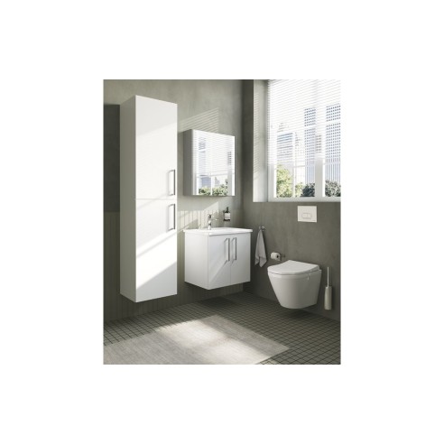 VitrA Root Flat 60cm 2 Door Wall Hung Washbasin Unit - High