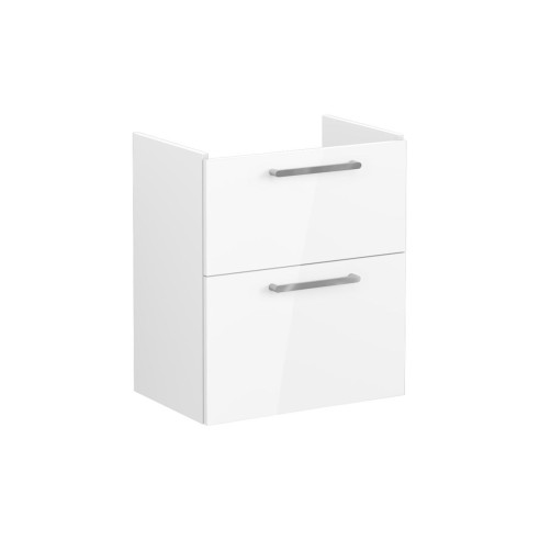VitrA Root Flat 60cm 2 Drawer Slim Washbasin Unit - High Glo