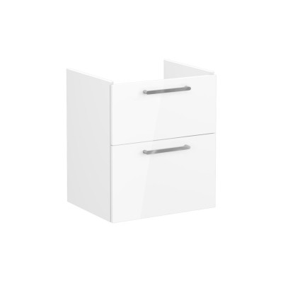 VitrA Root Flat 60cm 2 Drawer Washbasin Unit - High Gloss Wh