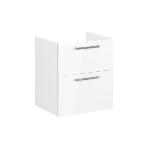 VitrA Root Flat 60cm 2 Drawer Washbasin Unit - High Gloss Wh