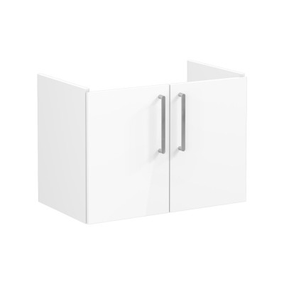 VitrA Root Flat 80cm 2 Door Wall Hung Washbasin Unit - High