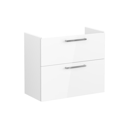 VitrA Root Flat 80cm 2 Drawer Slim Washbasin Unit - High Glo