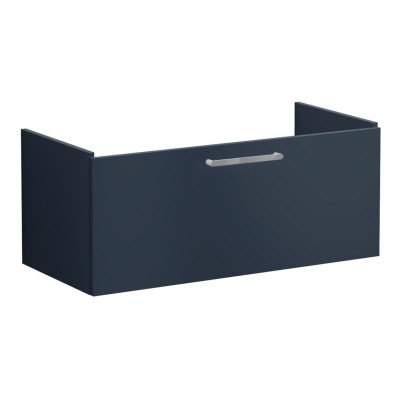 VitrA Root Flat 100cm 1 Drawer Washbasin Unit - Matt Dark Bl