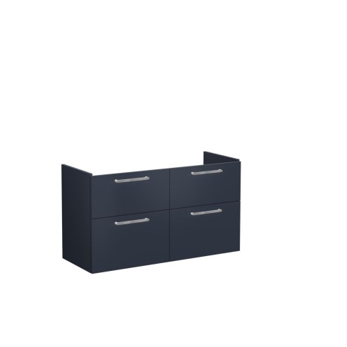 VitrA Root Flat 120cm 4 Drawer Washbasin Unit - Matt Dark Bl