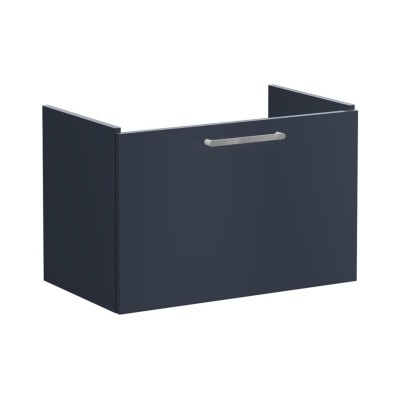 VitrA Root Flat 80cm 1 Drawer Washbasin Unit - Matt Dark Blu