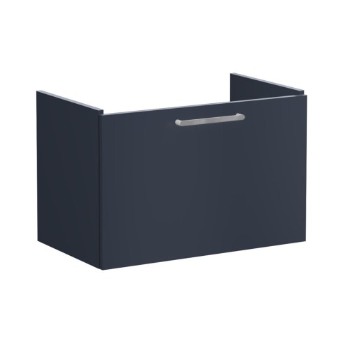 VitrA Root Flat 80cm 1 Drawer Washbasin Unit - Matt Dark Blu