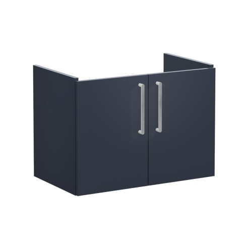 VitrA Root Flat 80cm 2 Door Wall Hung Washbasin Unit - Matt
