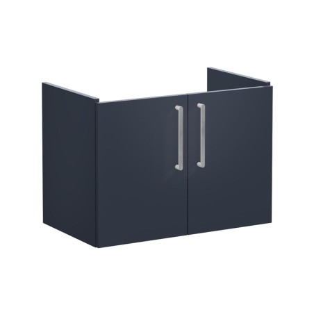 VitrA Root Flat 80cm 2 Door Wall Hung Washbasin Unit - Matt