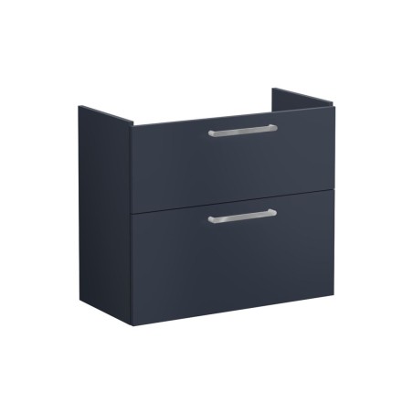 VitrA Root Flat 80cm 2 Drawer Slim Washbasin Unit - Matt Dar
