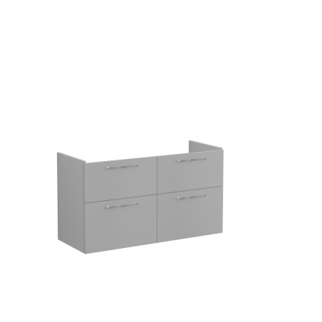 VitrA Root Flat 120cm 4 Drawer Washbasin Unit - Matt Rock Gr