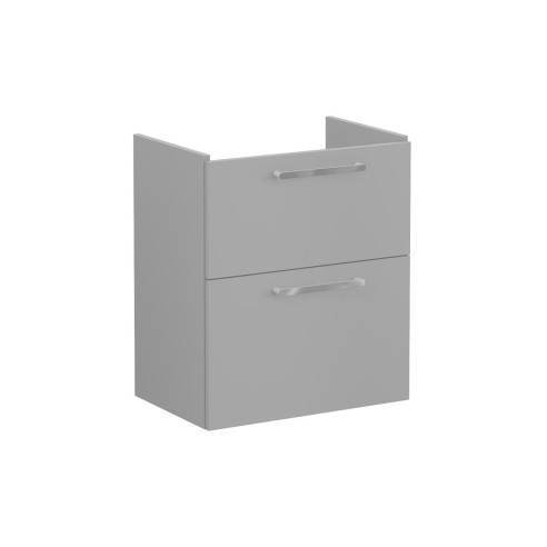 VitrA Root Flat 60cm 2 Drawer Slim Washbasin Unit - Matt Roc