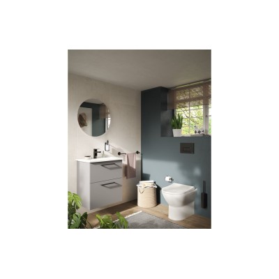 VitrA Root Flat 60cm 2 Drawer Slim Washbasin Unit - Matt Roc 2