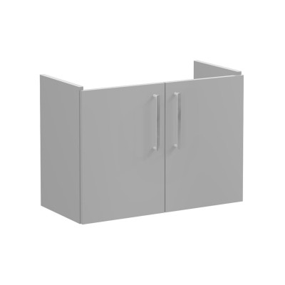 VitrA Root Flat 80cm 2 Door Wall Hung Slim Washbasin Unit -
