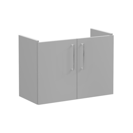 VitrA Root Flat 80cm 2 Door Wall Hung Slim Washbasin Unit -