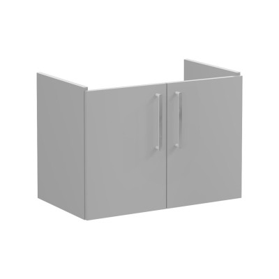 VitrA Root Flat 80cm 2 Door Wall Hung Washbasin Unit - Matt