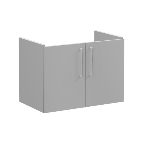 VitrA Root Flat 80cm 2 Door Wall Hung Washbasin Unit - Matt