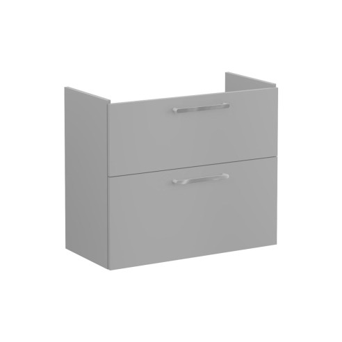 VitrA Root Flat 80cm 2 Drawer Slim Washbasin Unit - Matt Roc