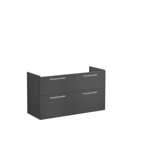 VitrA Root Flat 120cm 4 Drawer Washbasin Unit - Matt Storm G