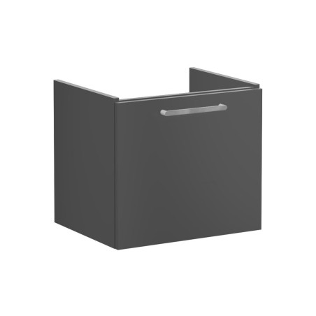VitrA Root Flat 60cm 1 Drawer Washbasin Unit - Matt Storm Gr