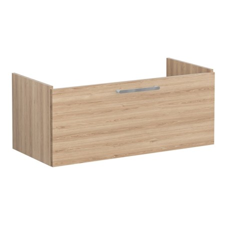 VitrA Root Flat 100cm 1 Drawer Washbasin Unit - Natural Oak