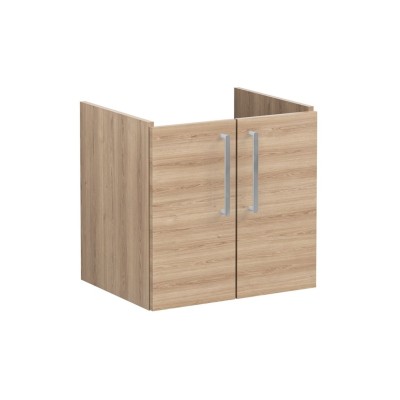 VitrA Root Flat 60cm 2 Door Wall Hung Washbasin Unit - Natur