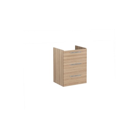 VitrA Root Flat 60cm 3 Drawer Washbasin Unit - Natural Oak |