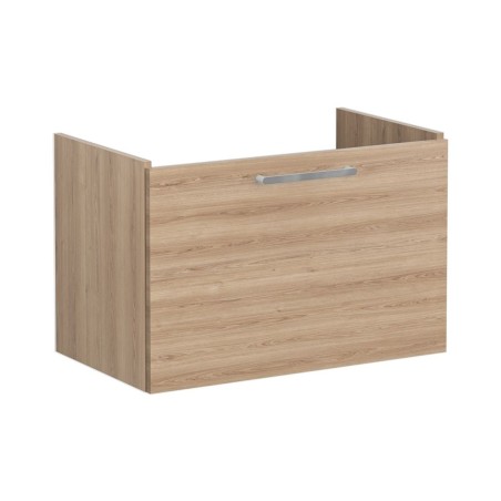 VitrA Root Flat 80cm 1 Drawer Washbasin Unit - Natural Oak |