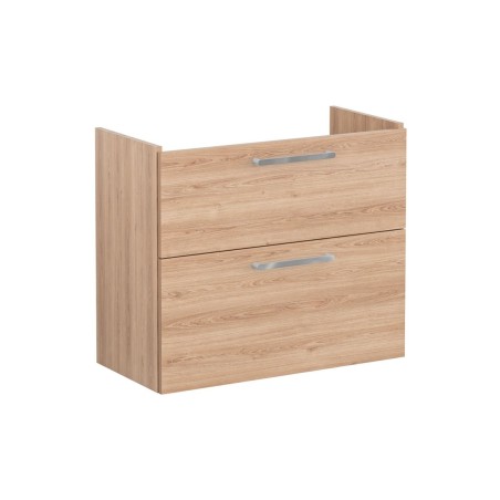 VitrA Root Flat 80cm 2 Drawer Slim Washbasin Unit - Natural