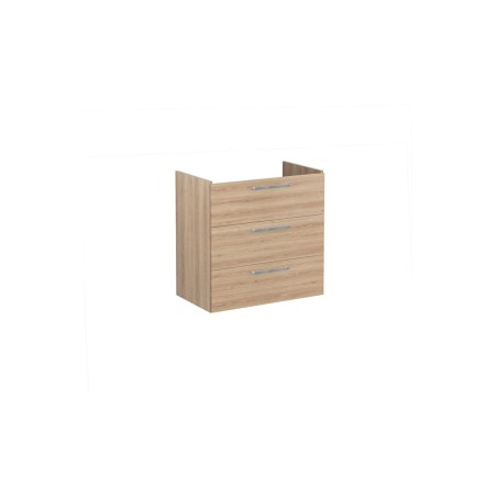 VitrA Root Flat 80cm 3 Drawer Washbasin Unit - Natural Oak |