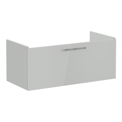 VitrA Root Flat 100cm 1 Drawer Washbasin Unit - Shiny Pearl