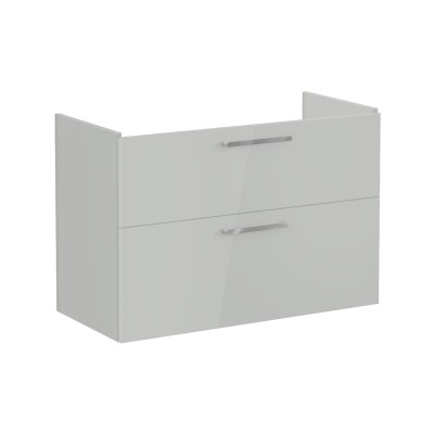 VitrA Root Flat 100cm 2 Drawer Washbasin Unit - Shiny Pearl
