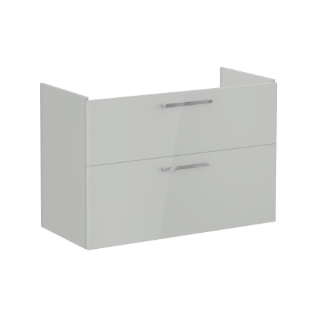 VitrA Root Flat 100cm 2 Drawer Washbasin Unit - Shiny Pearl