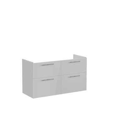 VitrA Root Flat 120cm 4 Drawer Washbasin Unit - Shiny Pearl
