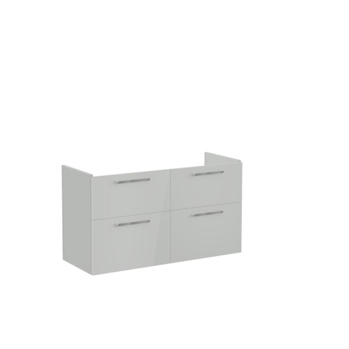 VitrA Root Flat 120cm 4 Drawer Washbasin Unit - Shiny Pearl