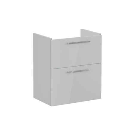 VitrA Root Flat 60cm 2 Drawer Slim Washbasin Unit - Shiny Pe