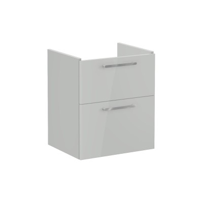 VitrA Root Flat 60cm 2 Drawer Washbasin Unit - Shiny Pearl G