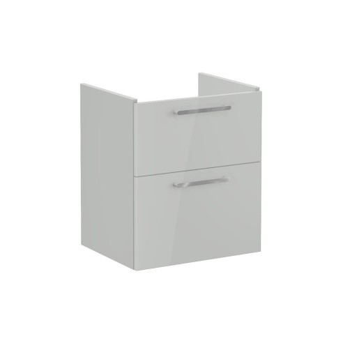 VitrA Root Flat 60cm 2 Drawer Washbasin Unit - Shiny Pearl G