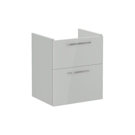 VitrA Root Flat 60cm 2 Drawer Washbasin Unit - Shiny Pearl G