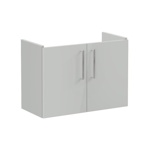 VitrA Root Flat 80cm 2 Door Wall Hung Slim Washbasin Unit -