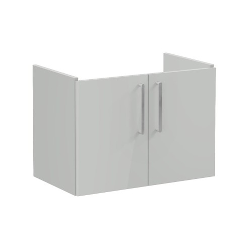 VitrA Root Flat 80cm 2 Door Wall Hung Washbasin Unit - Shiny