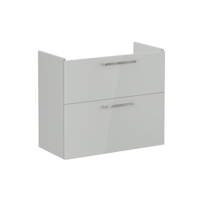 VitrA Root Flat 80cm 2 Drawer Slim Washbasin Unit - Shiny Pe