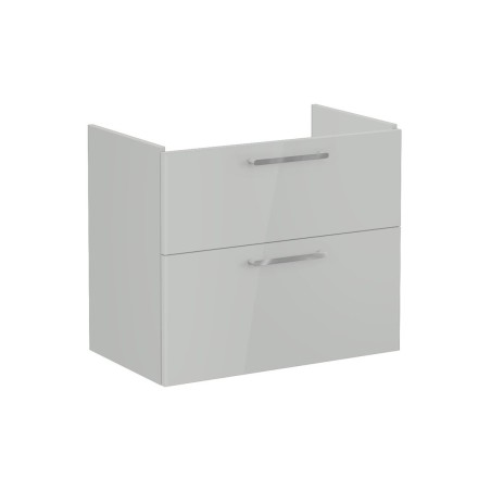 VitrA Root Flat 80cm 2 Drawer Washbasin Unit - Shiny Pearl G