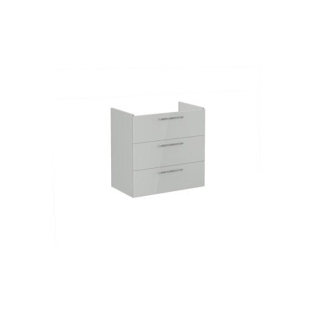 VitrA Root Flat 80cm 3 Drawer Washbasin Unit - Shiny Pearl G