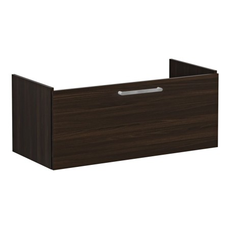VitrA Root Flat 100cm 1 Drawer Washbasin Unit - Walnut | Van