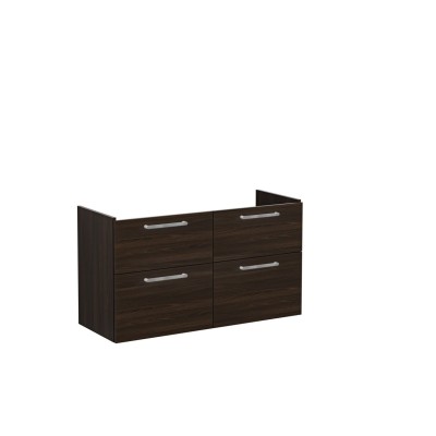VitrA Root Flat 120cm 4 Drawer Washbasin Unit - Walnut | Van
