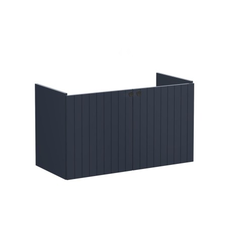 VitrA Root Groove 100cm 2 Door Washbasin Unit - Matt Dark Bl