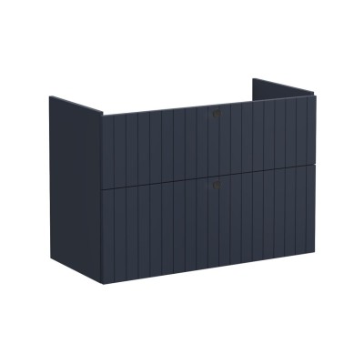 VitrA Root Groove 100cm 2 Drawer Washbasin Unit - Matt Dark
